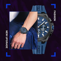 CURREN Luxury Man Wristwatch Chronograph Date Waterproof Rubber band Casual Quartz Men's Watches Sports Male Clock Reloj