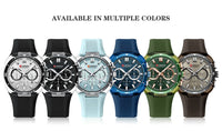 CURREN Men's Watch New Luxury Quartz Clock Original Silicone Sports Multi Functional Waterproof Luminous Date Timer Wrist Watch