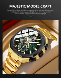 CURREN Luxury Business Wristwatch Stainless Steel Quartz Sport Chronograph Clock Fashion Male Watch Ideal Present for Daily