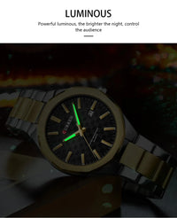 CURREN Men Watch Fashion Classial Luminous with Date Stainless Steel Band Relogio Masculino