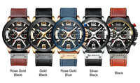 CURREN 8329 Casual Sport Watches for Men Top Brand Luxury Military Leather Wrist Watch Man Clock Fashion Chronograph Wristwatch