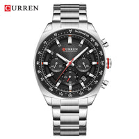 CURREN High Quality Men's Luxury  Fashion Quartz Watch Men Round Business Student Sport Waterproof Glow Clock
