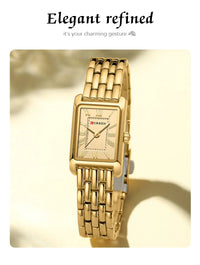CURREN Women Watch Top Brand Luxury Lady Girl Wristwatch Stainless Steel Bracelet Waterproof Female Original Clock Gift 9115