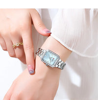 CUREEN New Luxury Lady's Watches Elegant Waterproof Quartz Watch Rectangular Dial Female Clock Gold
