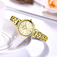 CURREN Luxury Brand Women's Watch Elegant Fashion Stainless Steel Waterproof Ladies Wristwatches with Rhinestone