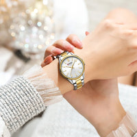 CURREN New Watch Women Fashion Casual Stainless Steel Watches Simple Ladies Round Dial Quartz Wristwatches Clock Reloj Mujer