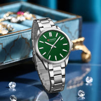 CURREN New Watch Women Fashion Casual Stainless Steel Watches Simple Ladies Round Dial Quartz Wristwatches Clock Reloj Mujer