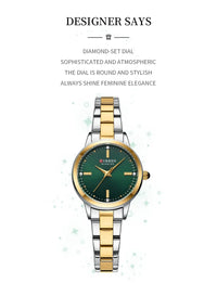 CURREN 9094 Womens Watches Fashion Original Quartz Wrist Watch for Ladies Dazzling Diamond Waterproof Luminous Luxury