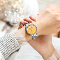 CURREN New Watch Women Fashion Casual Stainless Steel Watches Simple Ladies Round Dial Quartz Wristwatches Clock Reloj Mujer