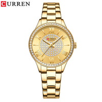 CURREN 9084 Women Watches Luxury Fashion Quartz Ladies WristWatch Stainless Steel Waterproof Girls Clock Gift Relogio Feminino