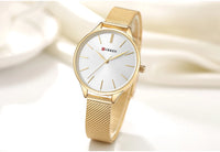 CURREN Fashion Women Watch Top Brand Luxury Ladies Girl Wristwatch Silver Stainless Steel Bracelet Classic Female Clock 9024