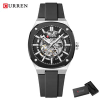 CURREN Watch for Men Automatic Mechanical Original Waterproof Silicone Strap Luminous Business Fashion clock