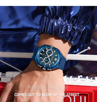 CURREN 8502 Brand New Quartz Watches for Men Chronograph Calendar Luminous Sport 30M Waterproof Silicone Strap Mens Wristwatch