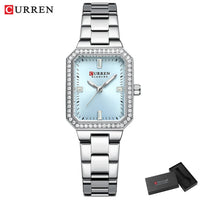 CUREEN New Luxury Lady's Watches Elegant Waterproof Quartz Watch Rectangular Dial Female Clock Gold