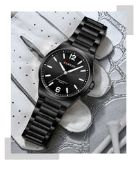 CURREN Men Quartz Movement Watch Waterproof Luminous Men's Watch, Stainless Steel Strap Business Watches