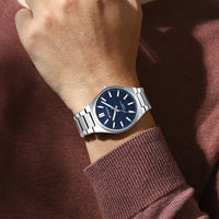 CURREN Men’s Business Watch Textured Black Dial Quartz  Wristwatch Stainless Steel Luminous Male Dress Watch Relogio Masculino