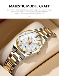 CURREN Luxury Quartz Watch for Women Elegant Stainless Steel Women's Watches Luminous Waterproof Date Wristwatch Ladies Gift