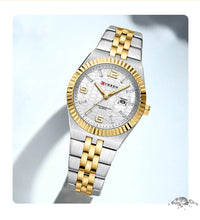 CURREN Women's Watch Analog Quartz Waterproof Ladies Wrist Watches with Date Dainty Fashion Luxury Stainless Steel Watch