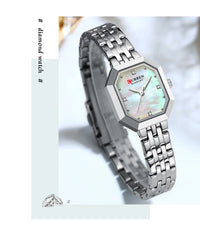 CURREN Elegant Fashion Women's Watches Luxury Brand Original Quartz Watch for Ladies Waterproof Stainless Steel Luminous Date