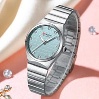 CURREN Luxury Brand Women's Watch Ladies Steel Strap Quartz Timepiece with Luminous Hands and Simple Design