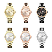 CURREN New Fashion Women Watches Top Brand Luxury Lady Girl Wristwatch Black Stainless Steel Bracelet Female Clock Gift 9009