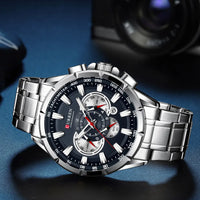 CURREN Luxury Brand Casual Chronograph Wristwatches for Mens Stainless Steel Quartz Watch Male Creative Clock