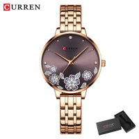 CURREN 9068 Fashion Women Watches Stainless Steel strap Ultra Thin Quartz Watch Woman Romantic Clock Women Watches Montre Femme