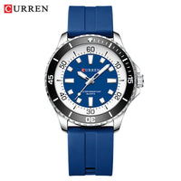 Curren 8448 Original Silicone Clock Hands Quartz Watches for Men Army Waterproof Sports Male Wristwatch reloj hombre