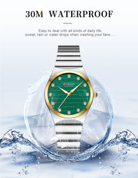 CURREN Luxury Stainless Steel Watches Female Classic Round Dial Quartz Watch Women Business Wristwatches Wrist with Box