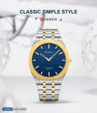 CURREN Top Luxury Brand Quartz Watch Men Stainless Steel Strap Military Watches 30ATM Waterproof Wristwatch Relogio Masculino