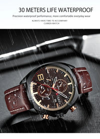 CURREN Men Watch Luxury Wristwatch Quartz Wristwatches Fashion Leather Punk Style Mens Watches Relogio Masculino