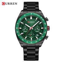 CURREN High Quality Men's Luxury  Fashion Quartz Watch Men Round Business Student Sport Waterproof Glow Clock