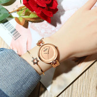 CURREN 9052 Women Watch Brand Fashion Casual Ladies Quartz Wristwatch Rose Gold Stainless Steel Mesh Dress Clock For Girl