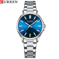 CURREN New Watch Women Fashion Casual Stainless Steel Watches Simple Ladies Round Dial Quartz Wristwatches Clock Reloj Mujer