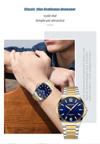 CURREN Men Quartz Movement Watch Waterproof Luminous Men's Watch, Stainless Steel Strap Business Watches