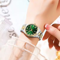 CURREN Fashionable Quartz Watches for Women Roman Numerals Simple Elegant Stainless Steel Braclete Ladies Wristwatch