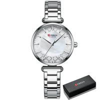 2021  CURREN Women Watches Top Brand Luxury Japan Quartz Movement Stainless Steel Waterproof Wristwatches relogio mujer