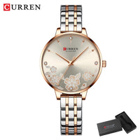 CURREN 9068 Fashion Women Watches Stainless Steel strap Ultra Thin Quartz Watch Woman Romantic Clock Women Watches Montre Femme