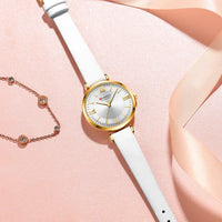 CURREN Top Luxury Brand Watch for Women Leather Watches Ladies Casual Quartz Watch Quartz Women's Wristwatch Montre Femme Relogi