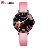 CURREN Women Watch Top Brand Luxury Gold Female Waterproof Clock Mesh Stainless Steel Bracelet Flower Ladies Wristwatch 9059