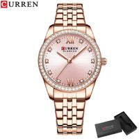 CURREN Top Brand Ladies Watch Elegant Stainless Steel Bracelet Simple Waterproof Ladies Business Watch Relogio Feminino