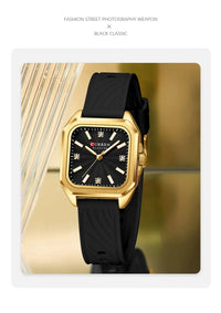 CURREN 9113 Stylish Ladies' Quartz Watch, Waterproof Square Small Dial Wristwatch with Sleek Design for Daily Wear