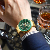 CURREN Skeleton Hollow Dial Automatic Mechanical Watch for Men 42mm Stainless Steel Band Business Sport Wristwatch with Luminous