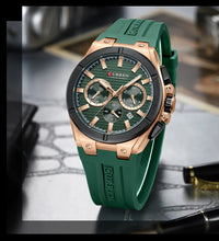 CURREN Luxury Man Wristwatch Chronograph Date Waterproof Rubber band Casual Quartz Men's Watches Sports Male Clock Reloj