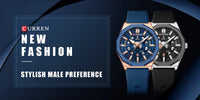 CURREN 8437 Unisex Minimalist Quartz Watch Polygonal Skeleton Sports Waterproof Silicone-Strap Wristwatch