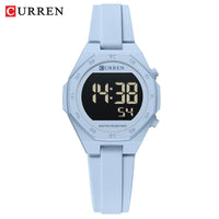 CURREN Woman Fashion Watches Fashion Sports Watch Silicone Strap 3ATM Waterproof Time Display Women's LED Digital Watch Gift