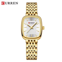 Curren 9093 Women's Quartz Watch Waterproof Luxury Party Women's Watch Elegant Gold Rectangular Dial Quartz Watch Bracelet Gift