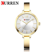 CURREN Fashion Women Watches Top Brand Luxury Ladies Girl Wristwatch Silver Stainless Steel Bracelet Classic Female Clock 9012