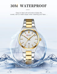 CURREN Luxury Quartz Watch for Women Elegant Stainless Steel Women's Watches Luminous Waterproof Date Wristwatch Ladies Gift