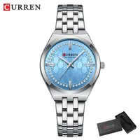 CURREN Luxury Women Watches Fashion Casual FemaleLadies Stainless Steel Quartz Wristwatches Life Waterproof Girlfriend Gift